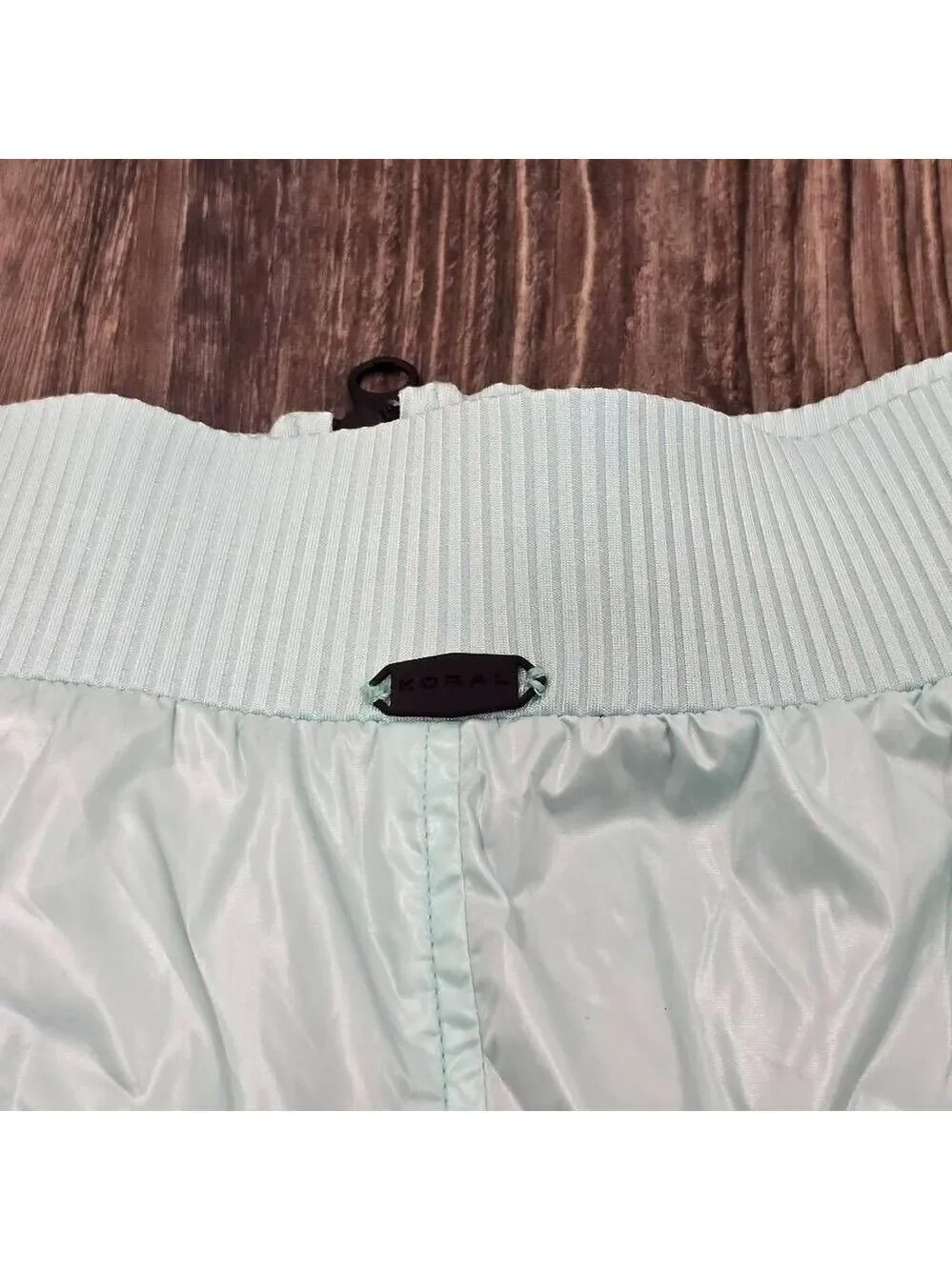 Koral Light Blue Zip Front Lined Skirt | Sport-Luxe Active Mini Skirt Size  XS
